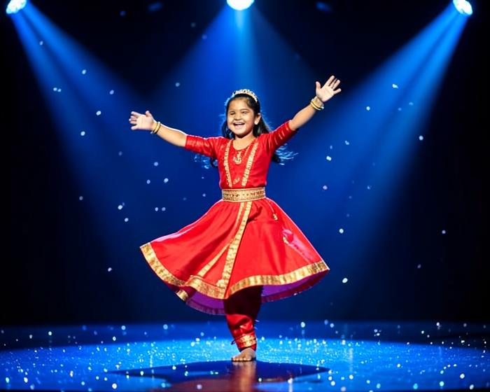 A child dancing on stage